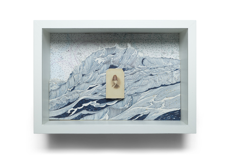 SCOTT KELLEY  OR, THE WHALE Ink and gouache on paper, mounted to wood