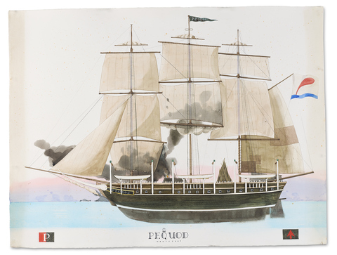 SCOTT KELLEY  OR, THE WHALE Watercolor, gouache and ink on paper