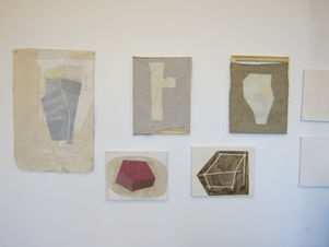 SHARON L. BUTLER 2012 pigment, binder, pencil,staples on canvas and linen