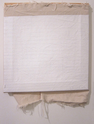 SHARON L. BUTLER 2013 Pencil, gesso, staples on canvas