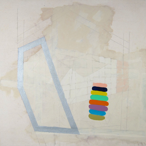 SHARON L. BUTLER 2011 Pigment (regular and metalic) and binder, pencil on canvas