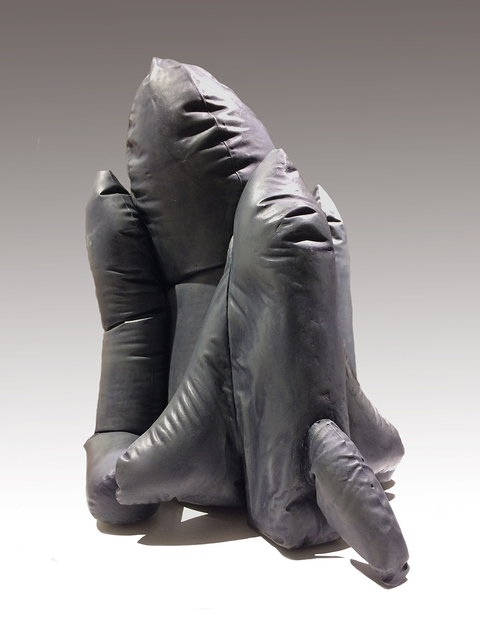 Shawn Pettersen Sculpture cast hydrocal, steel, paint, wax