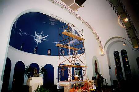 Shawn Turung                            multi media fine art St. John's Cathedral, Dallas, TX 1996