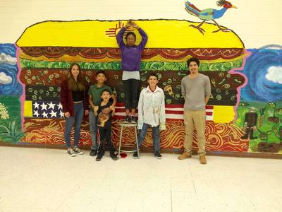 Shawn Turung                            multi media fine art Youth Mural / Teaching Artist Hayes Middle School