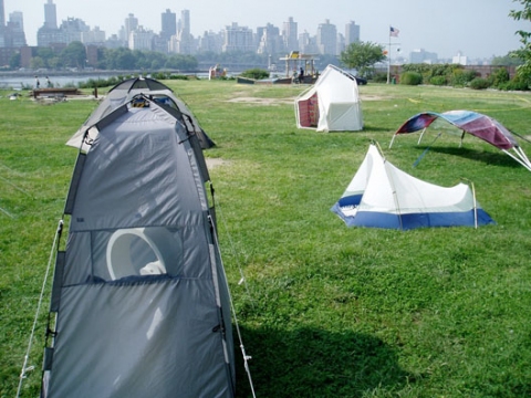 Sheila Ross ~ Artist and Arts Educator Yurt City II Prefab yurt, tents, wood, digital prints on vinyl, PVC pipe