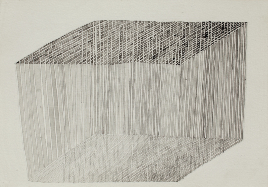  "Piles, cages, coils" 2009-2010 gouache, pencil on paper