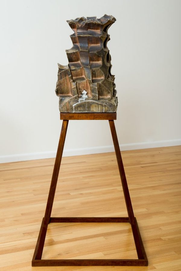  Tony Moore Sulpture Children Of Light wood-fired ceramic, glass, steel