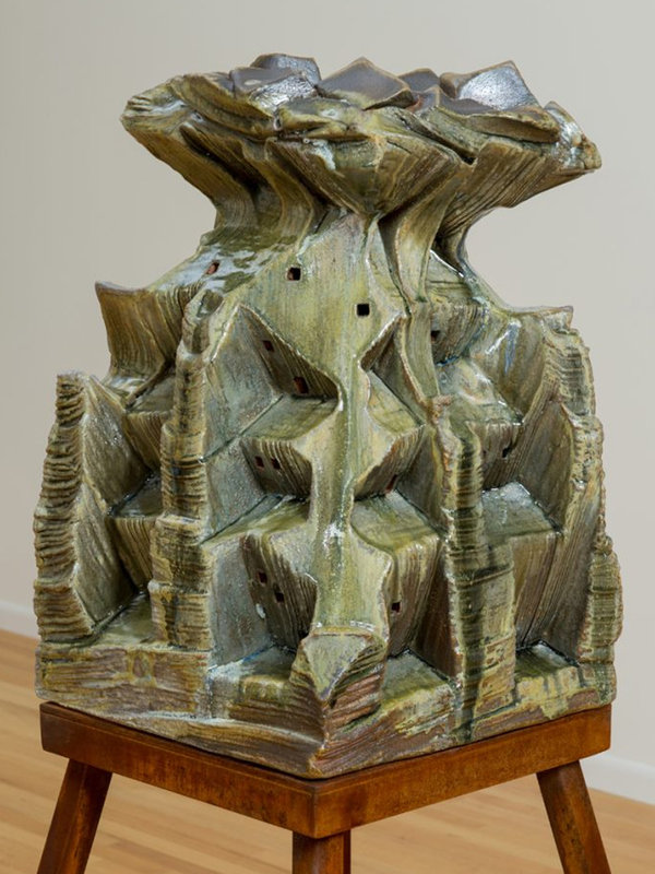  Tony Moore Sulpture Children Of Light wood-fired ceramic, glass, steel