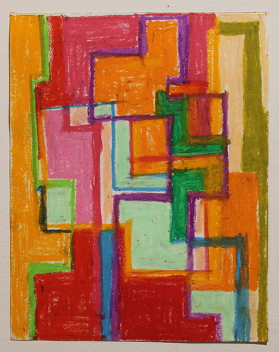 Sideshow Vered Lieb oil pastel on paper