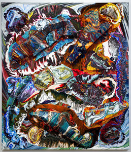 Sideshow MARJORIE MINKIN / BRUCE PIERMARINI acrylic on canvas and mixed media