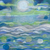  Mini Skies, Seas & Moons Acrylic on wood panel