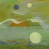  More Skies, Seas & Moons  Acrylic on Canson linen paper