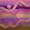  More Skies, Seas & Moons  Acrylic on Archival Paper