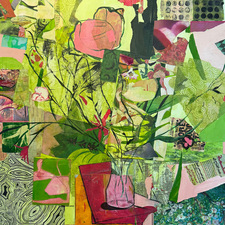 STACIE SPEER SCOTT Currently available collage on canvas