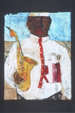 STACIE SPEER SCOTT Musicians Archives mixed media on paper