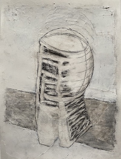  PLOT:  Exhibition Chelsea SPACE, London University of the Arts, 2023 Charcoal, Graphite, Gesso on Paper