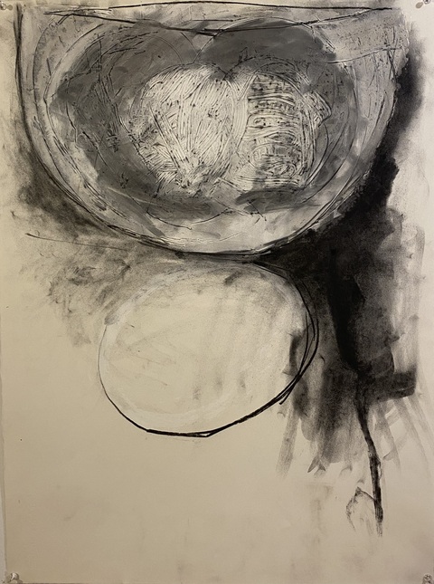 Black and White - Works on Paper Charcoal, graphite on paper