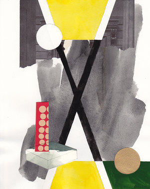 STEPHANIE SNIDER (previous) works on paper ink, watercolor, gouache, pencil and collage on paper