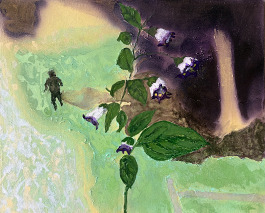 Nightshade Image Gallery 1 Oil and wax on canvas