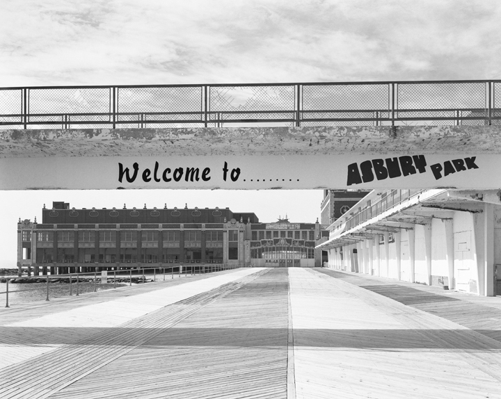 Boardwalk Looking South Toward the Convention Center Welcome to Asbury Park B&W Film