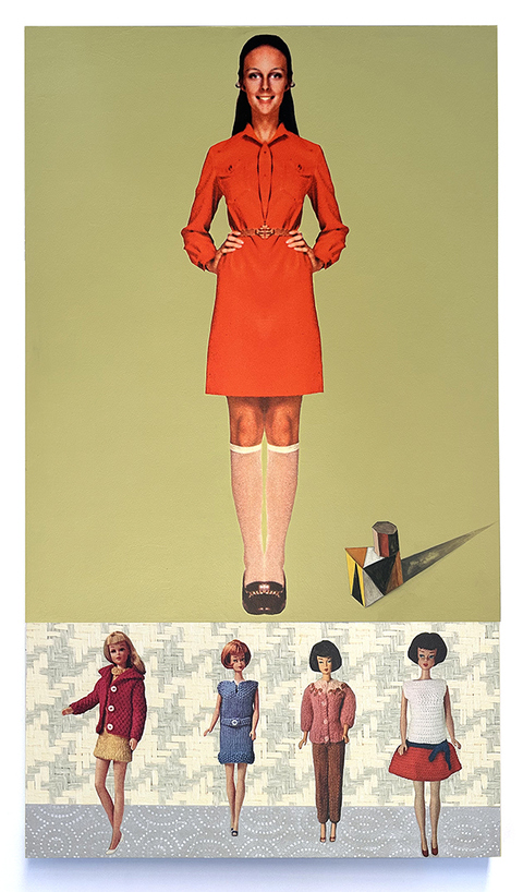 S U S A N   R .   J O H N S O N My Teenage Years Acrylic and wax painting with archival pigment prints mounted on wood panels