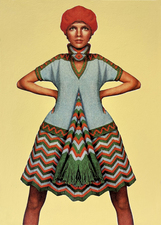 S U S A N   R .   J O H N S O N Selection of "Smalls" from Symmetrical Bodies Acrylic and image transfer on watercolor paper mounted on wood panel