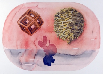 S U E   J O H N S O N Cabinet: Raw & Cooked Gouache and colored pencil on paper
