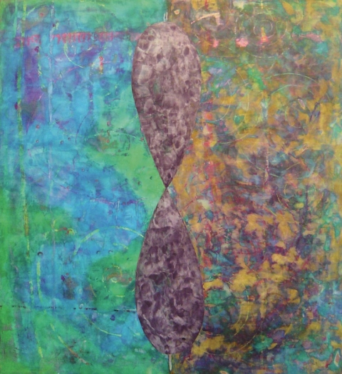 Bending Light Paintings 2003 - 2018 Pigment, oil stick & plaster on wood