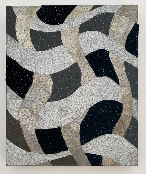 Where The Four Winds Blow Assemblages 2006-2013 Sandpaper, velvet, wine capsules, nails on wood