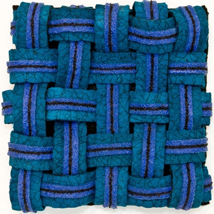  Older Work stitched wool, encaustic, on panel