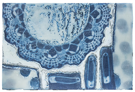  Small Works textiles, cyanotype, encaustic