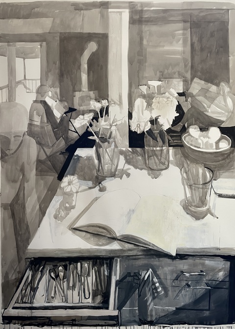 Susan Lichtman Works on Paper Ink and acrylic on paper