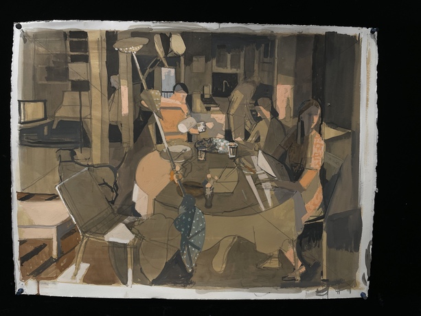 Susan Lichtman Works on Paper Ink and Acrylic