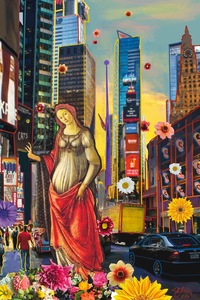Suzi K. Edwards IPAD PAINTINGS Spring comes to the city, Christmas in New York IPad Painting