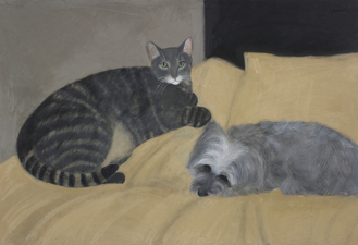 Sylvia Sherwin Goldberg Animals oil pastel and pencil on paper
