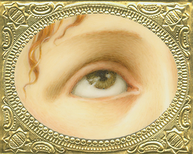 Tabitha Vevers Lover's Eye (early) Oil on Ivorine with tintype frame