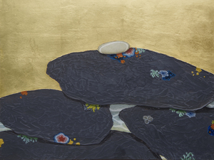 Tabitha Vevers Ascension Oil, mixed media + 23k gold leaf on panel