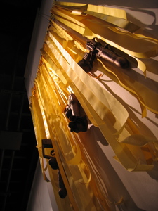  Installation Polyester resin, ribbon, mixed media