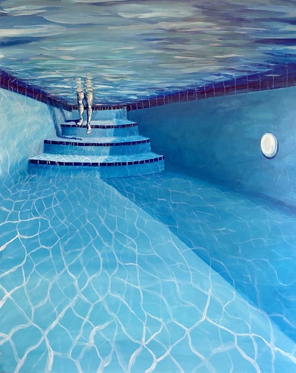 TAMMY FLYNN SEYBOLD M.A.C. Into the Blue Quiet (The Pool Paintings) acrylic on canvas