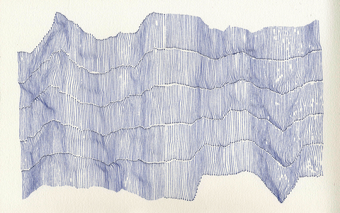 Theresa Antonellis meditation drawings  blue ballpoint ink on Hahnemuhle paper