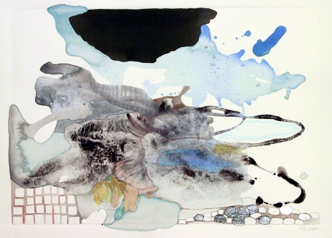 Landscape 1 Drawings Mixed media on BFK paper