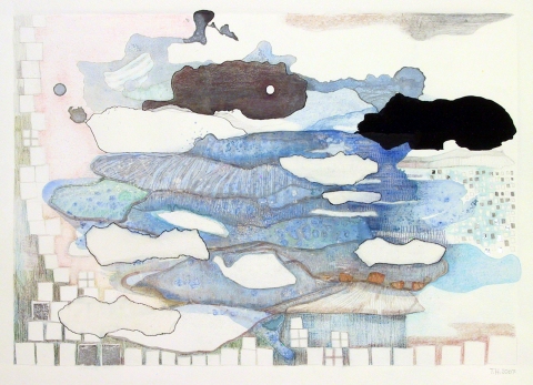 Landscape 4 Drawings Mixed media