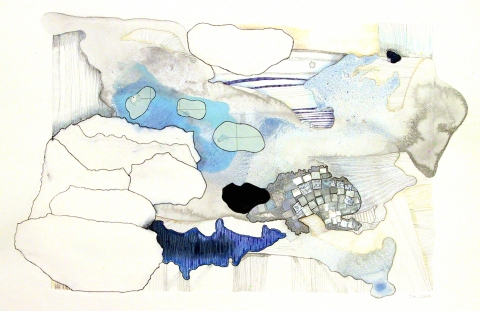 Landscape 5 Drawings Mixed media on BFK paper