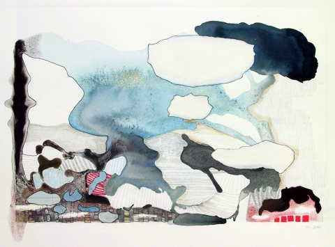 Landscape 6 Drawings Mixed media on BFK paper