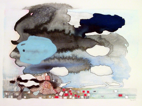 Landscape 7 Drawings Mixed media on BFK paper