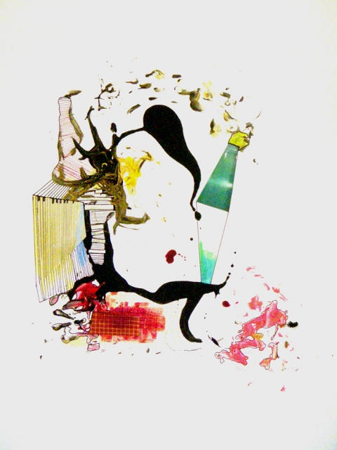 Drawing FL1 Drawings Mixed media collage on BFK paper