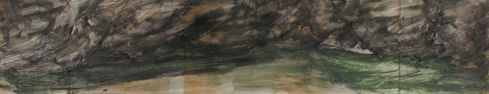 Thomas Vinton Long Horizontal Paintings 1993-2002  wax, charcoal + pigment on plywood
