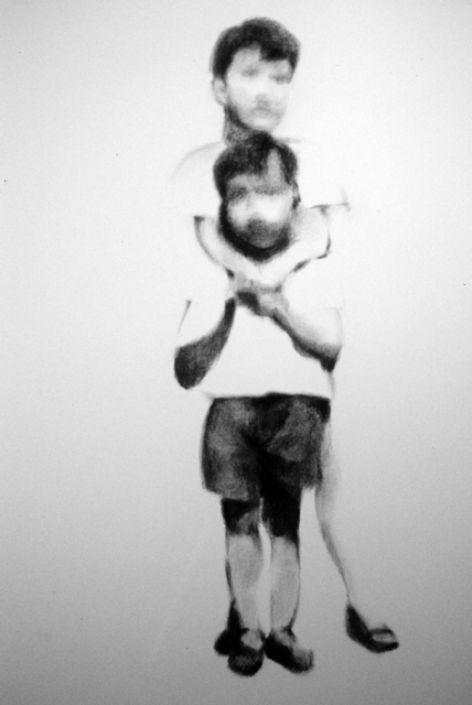 Thuan Vu Transients (2003-ongoing) charcoal and pastel on paper
