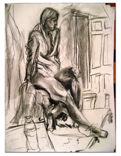  Figures and Portraits Charcoal on paper