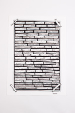 TIFFANY WOLLMAN ARCHIVE archival ink and chalk board paint on bk Reeves paper